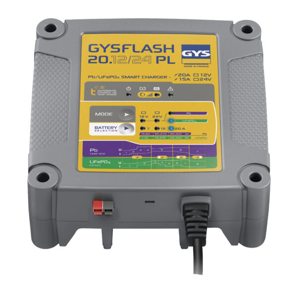 GYSFLASH 20.12/24 PL Ref. 026049 Ref. 027558 LEAD-ACID/LITHIUM BATTERY CHARGER AND BATTERY SUP- PORT UNIT 12V / 24 V