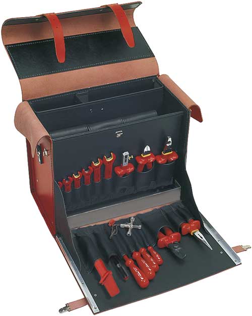 VDE Leather Tool Case “MULTIPRO”, 24 parts Art No 360005 (EMPTY