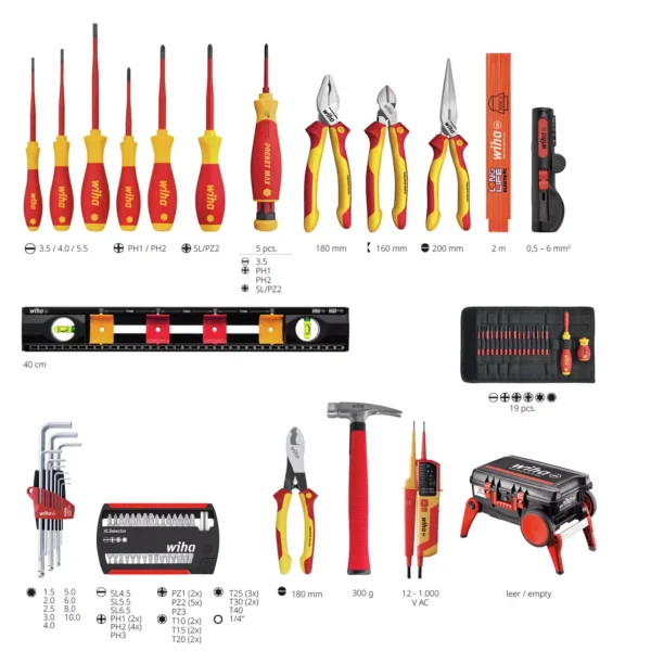 WIHA 45734 Tool Case Set XXL 4 Electric 80-pcs. incl. case