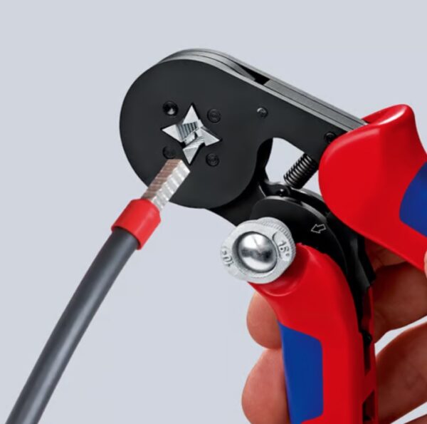 KNIPEX 97 53 04 Self-Adjusting Crimping Pliers for wire ferrules With lateral access