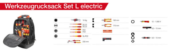 WIHA Tool Backpack Set L Electric 26-pcs.